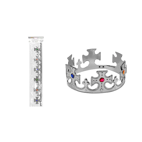 Corona de hombre con cruz plateada