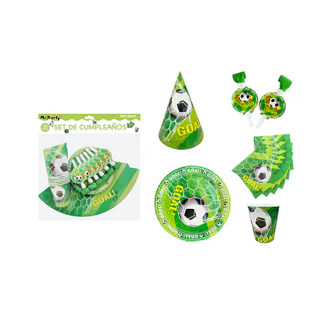 Set de servicios de fútbol para cumpleaños 30pcs