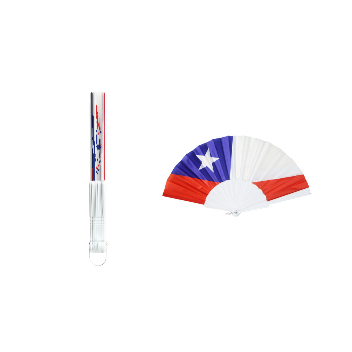 Abanico Bandera Chile 23cm