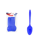 Cuchara plástica azul 15.5cm 20pcs
