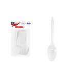Cuchara plástica blanca 15.5cm 20pcs