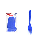 Tenedor plástico azul 16cm 20pcs