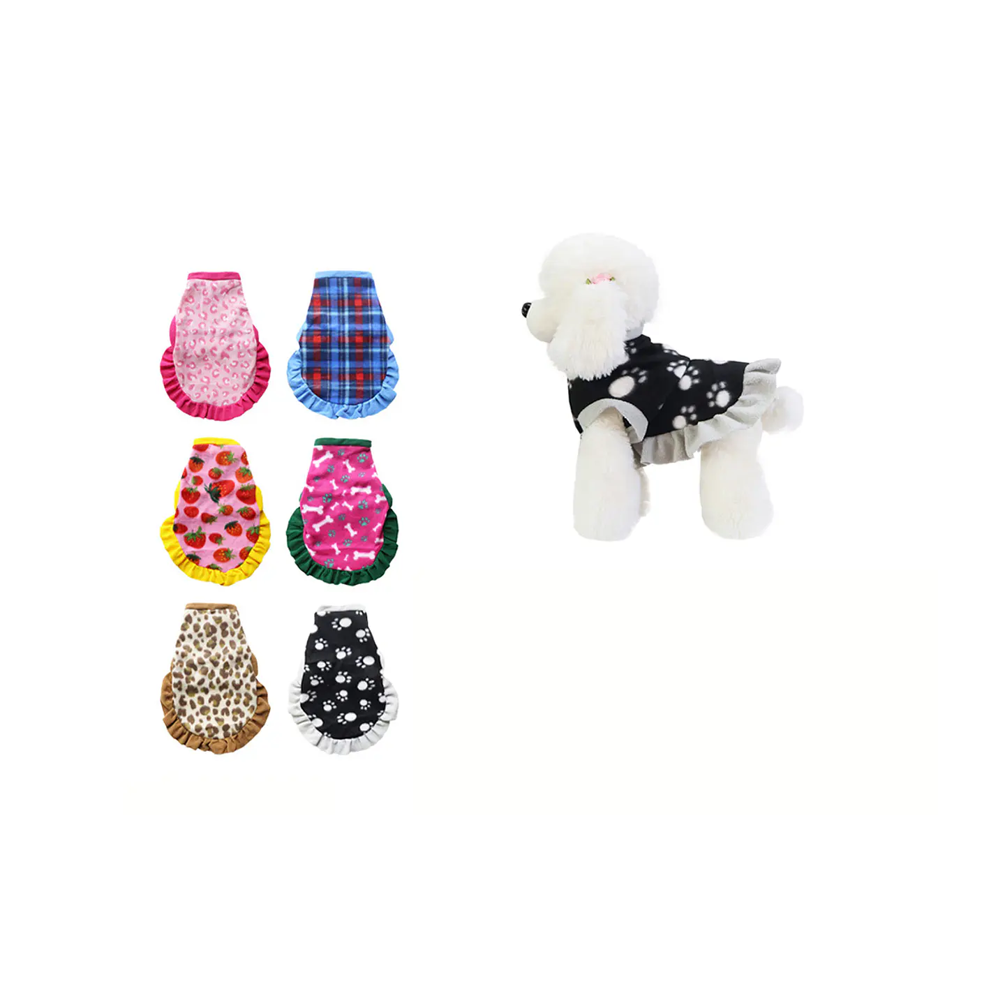 Ropa para mascota hembra 50*74*70cm Diseño Aleatorio 12pcs 1