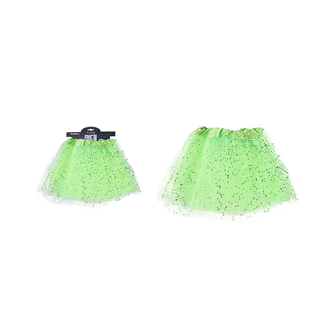 Falda tutú con glitter verde