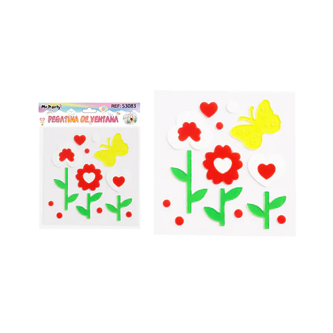 Pegatina de flores para ventana 20.5*20cm