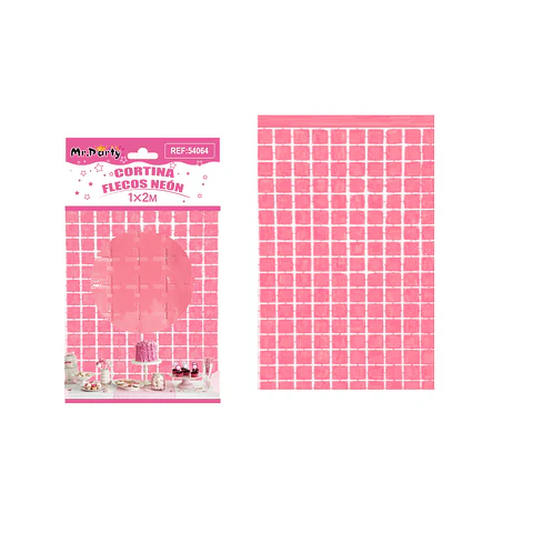 Cortina de flecos macaron rosa 1m*2m