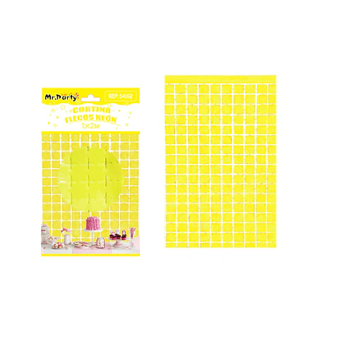Cortina de flecos macaron amarillo 1m*2m