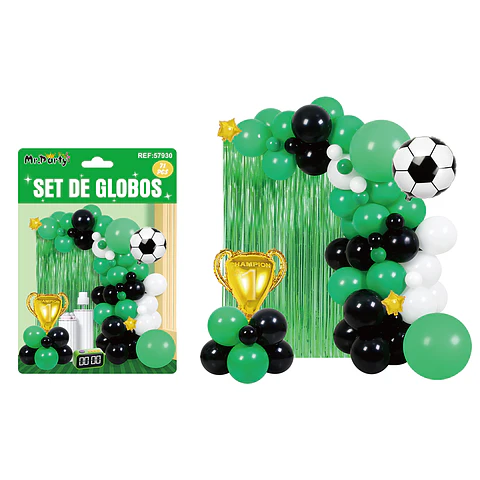 Set con arco de globos feliz cumpleaños 71pcs