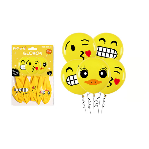 Globos de látex emoji 30cm 5pcs