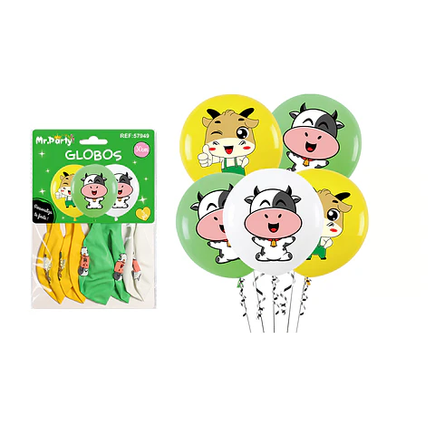Globos de látex vaca 30cm 5pcs