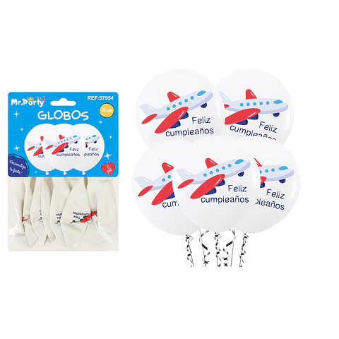 Globos de látex avión 30cm 5pcs