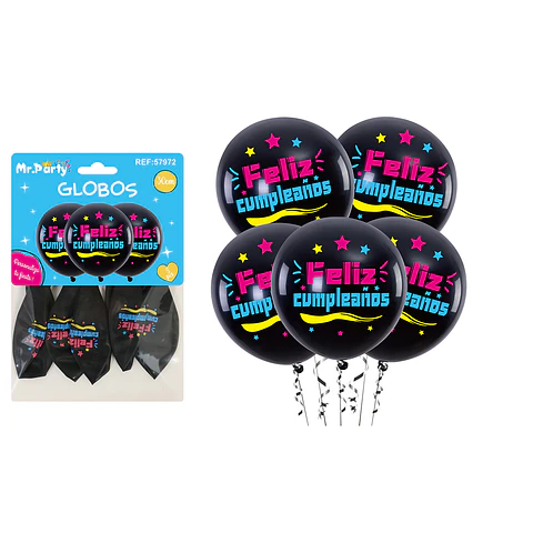 Globos de látex feliz cumpleaños 30cm 5pcs