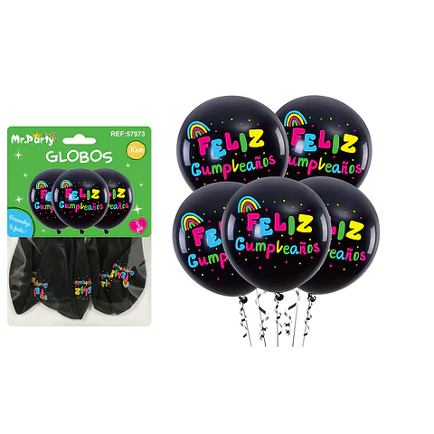 Globos de látex feliz cumpleaños 30cm 5pcs