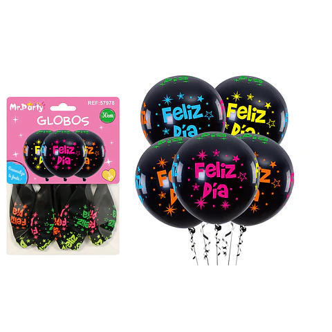 Globos de látex feliz día 30cm 5pcs
