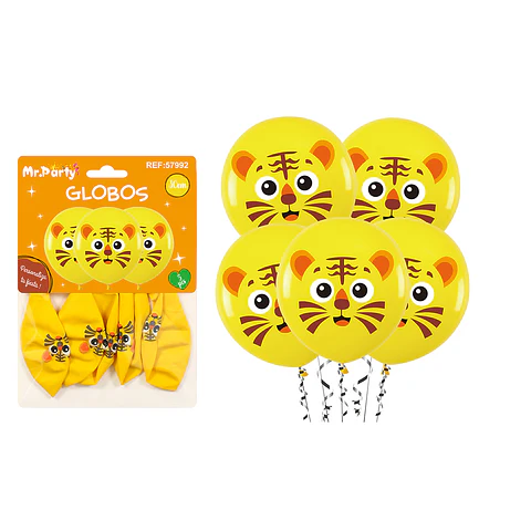 Globos de látex tigre 30cm 5pcs