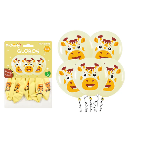 Globos de látex girafa 30cm 5pcs