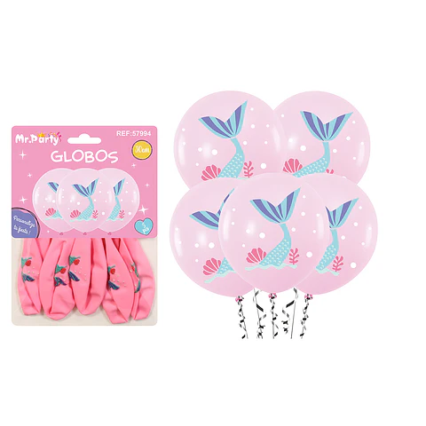 Globos de látex sirena 30cm 5pcs