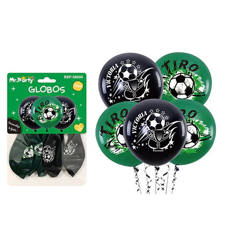 Globos de látex fútbol 30cm 5pcs