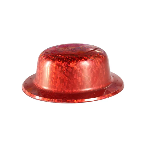 Sombrero de fiesta redondo láser rojo intenso