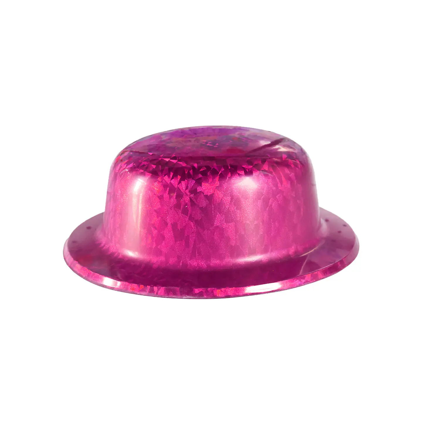 Sombrero de fiesta redondo láser fucsia 1