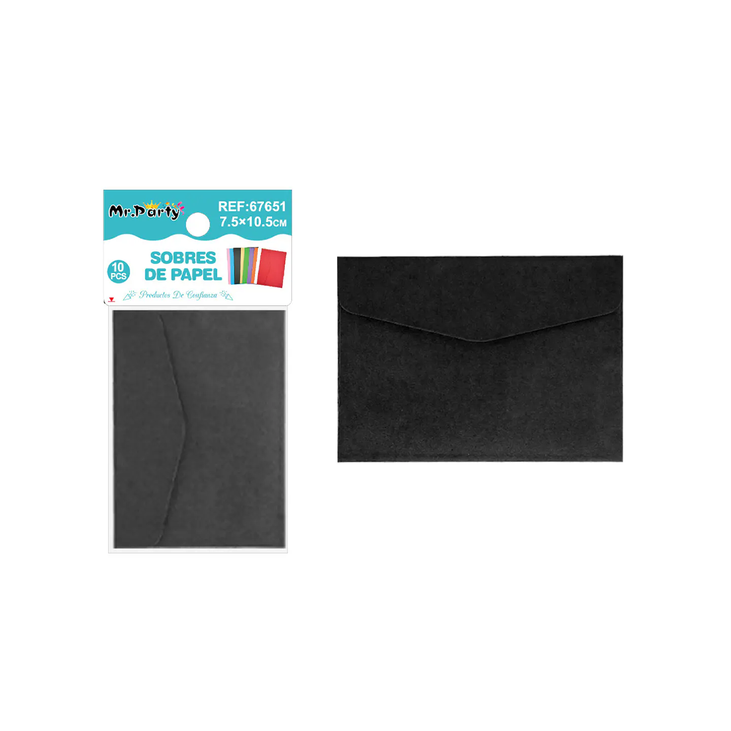 Sobres negros 7.5*10.5cm 10pcs 1