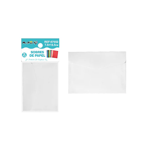 Sobres blancos 7.5*10.5cm 10pcs