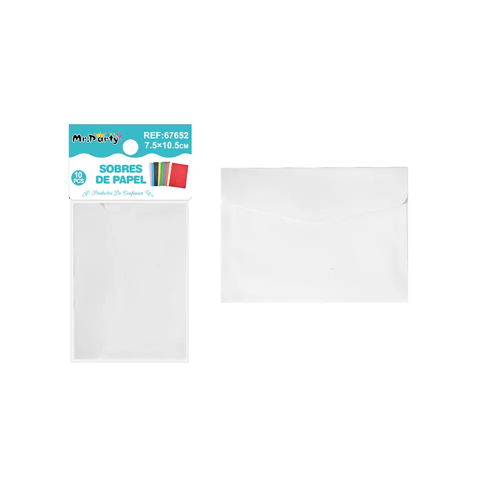 Sobres blancos 7.5*10.5cm 10pcs 1
