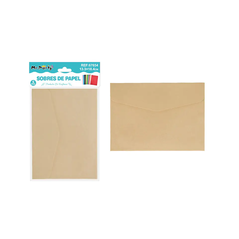 Sobres kraft 13.3*18.4cm 6pcs 1