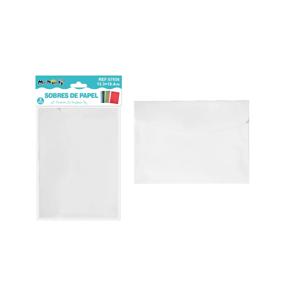 Sobres blancos 13.3*18.4cm 6pcs 1