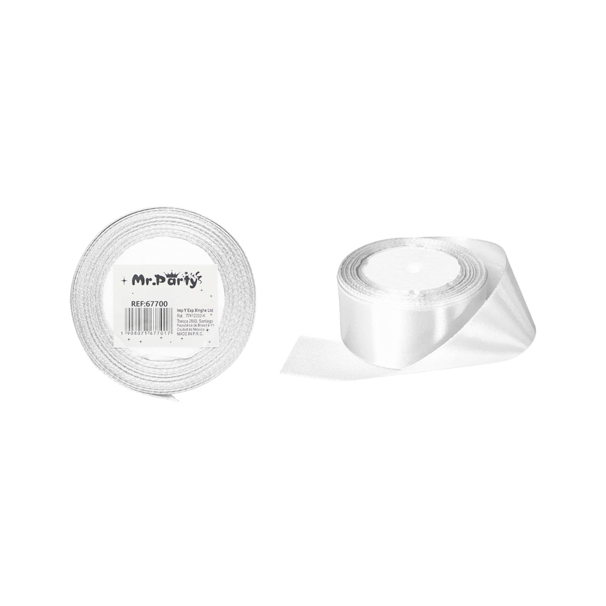 Cinta de raso 4cm*25Y blanco
