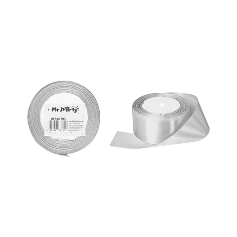 Cinta de raso 4cm*25Y gris
