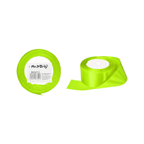 Cinta de raso 4cm*25Y verde neón