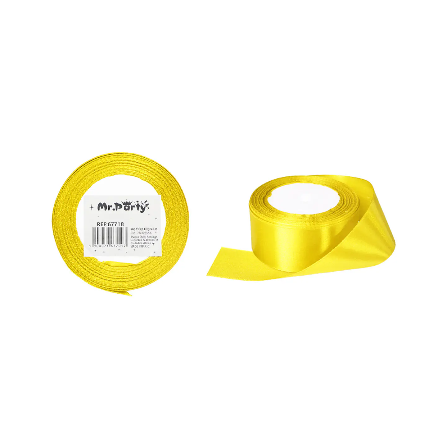 Cinta de raso 4cm*25Y amarillo brillante 1