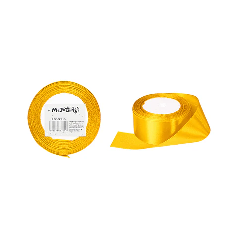 Cinta de raso 4cm*25Y amarillo