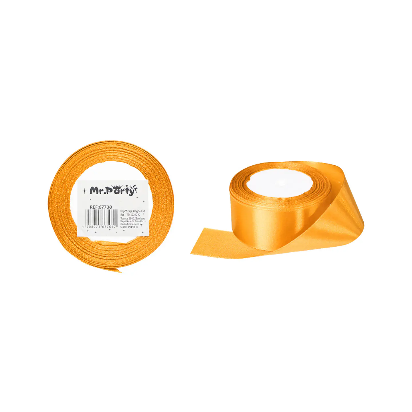 Cinta de raso 4cm*25Y amarillo dorado 1