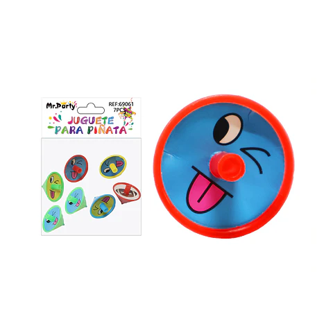 Juguetes para piñata trompo surtido 7pcs