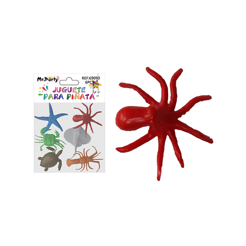 Juguetes para piñata animales marinos 6pcs