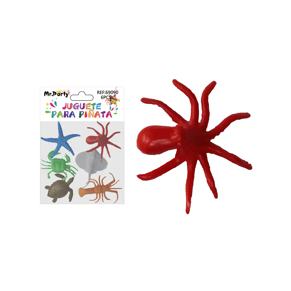 Juguetes para piñata animales marinos 6pcs 1