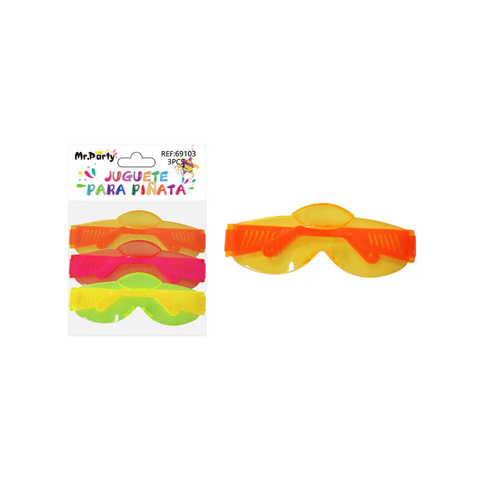 Juguetes para piñata lentes 3pcs 1