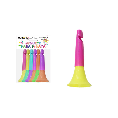 Juguetes para piñata silbato 6pcs