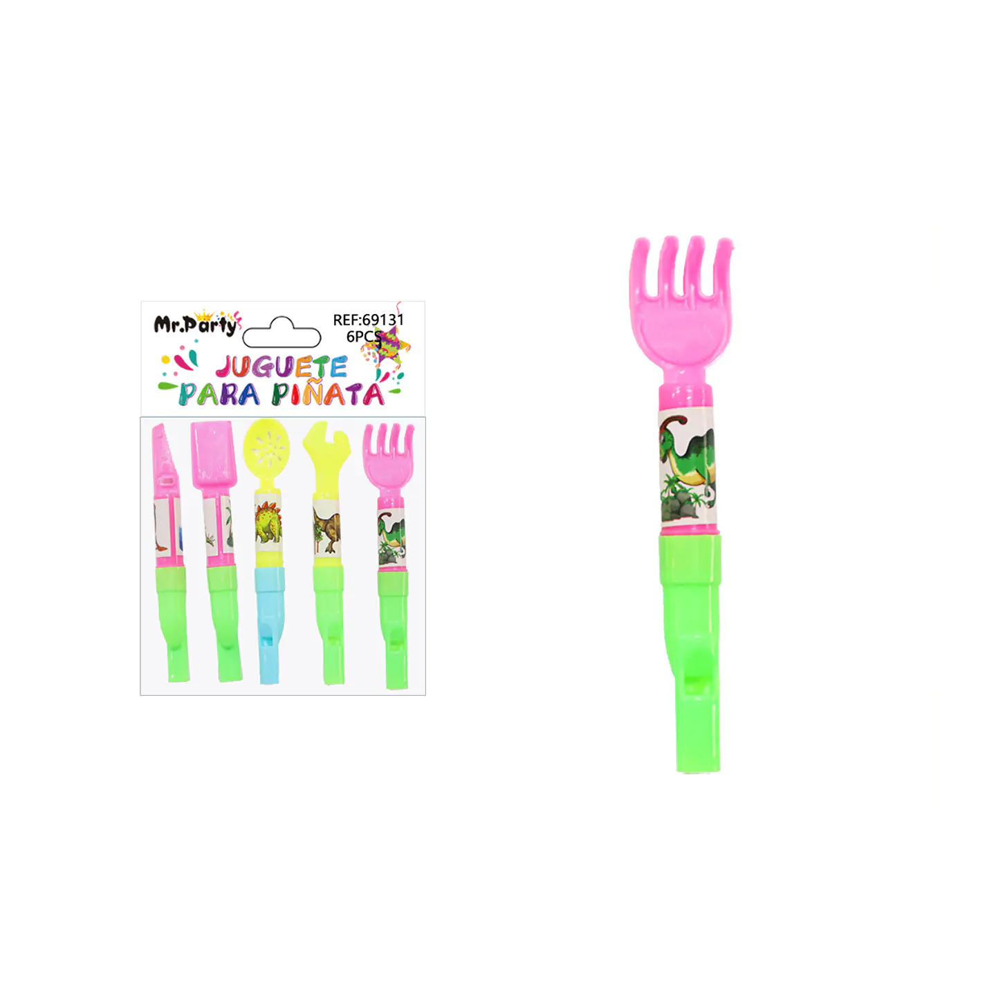 Juguetes para piñata silbato herramientas 6pcs 1