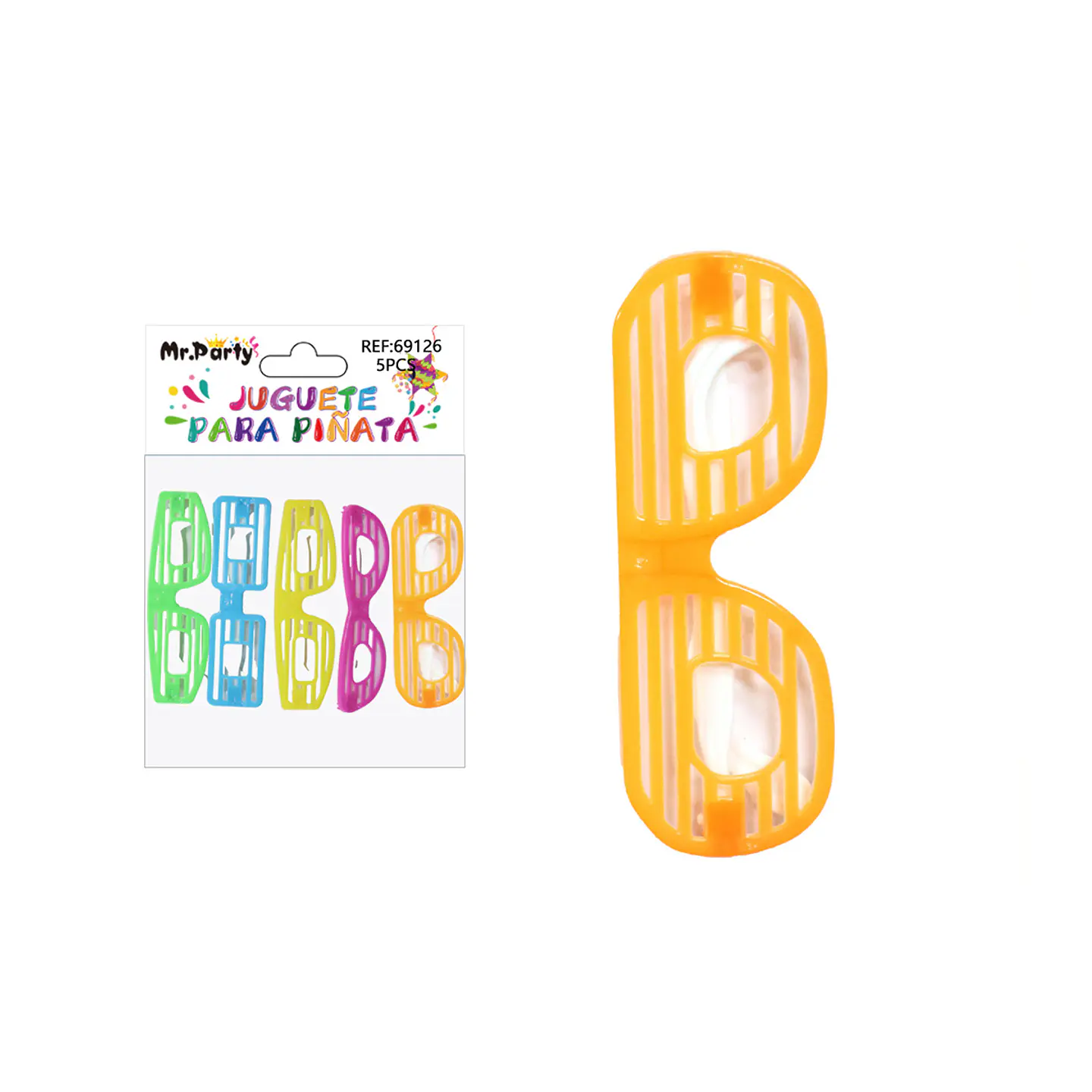 Juguetes para piñata lentes 5pcs 1