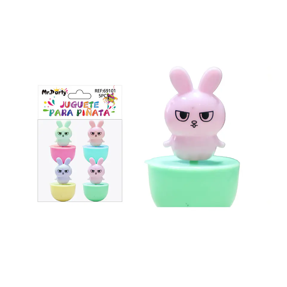 Juguetes para piñata conejo tambaleante 4pcs 1