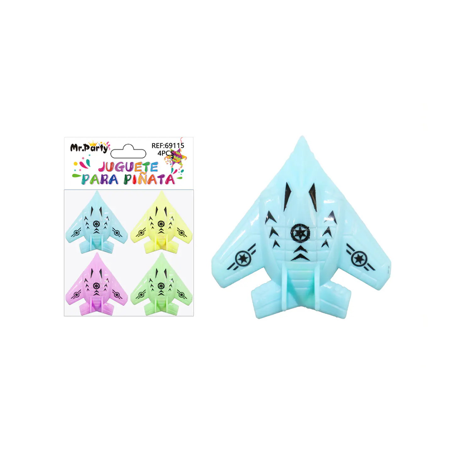 Juguetes para piñata avión de combate fricción 4pcs 1