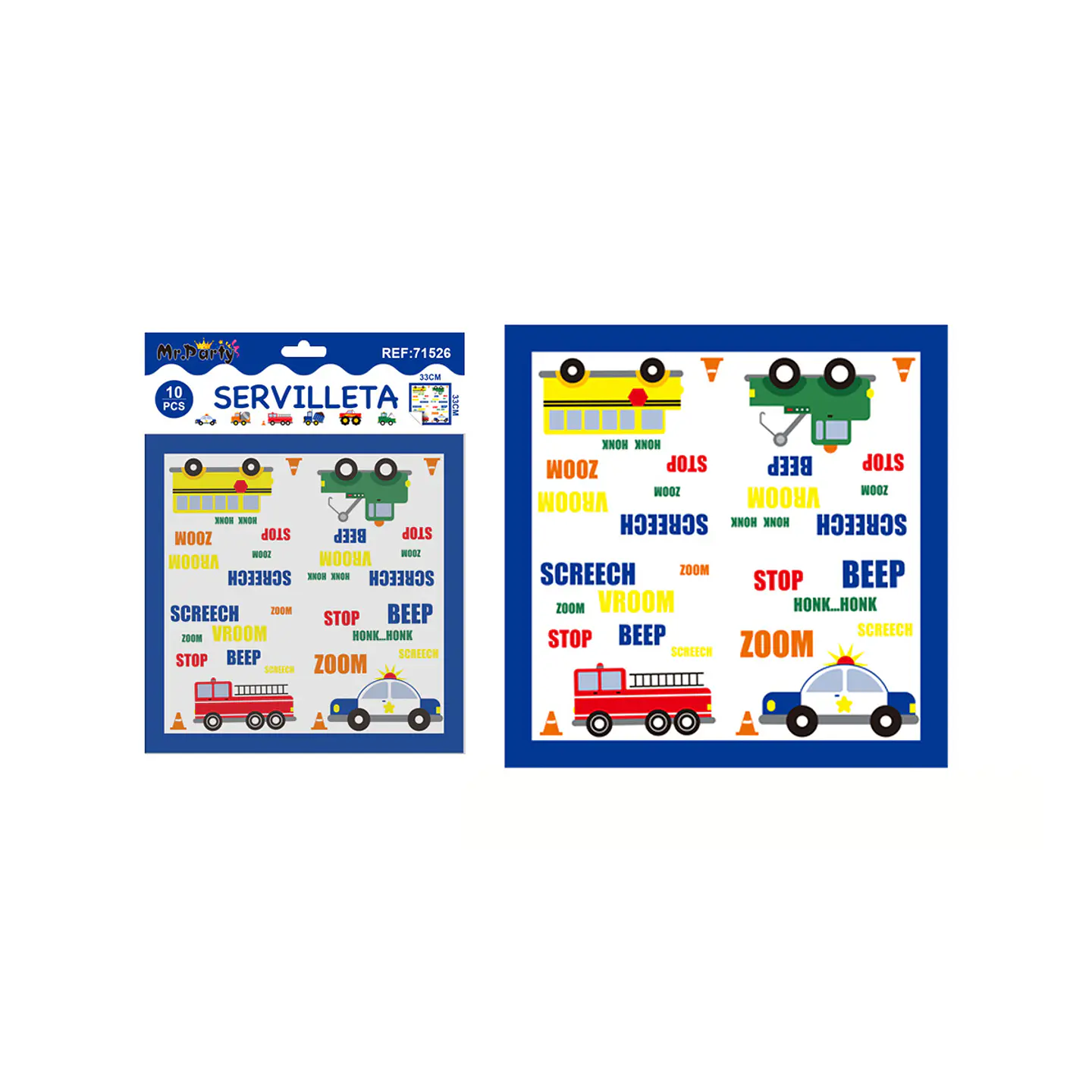 Servilletas autos 33*33cm 10pcs 1