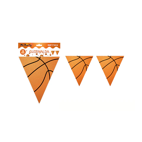 Banderín triangular básquetbol 6pcs