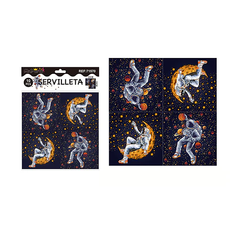 Servilletas astronauta galáctico 33*33cm 10pcs