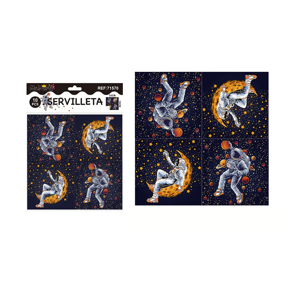 Servilletas astronauta galáctico 33*33cm 10pcs 1