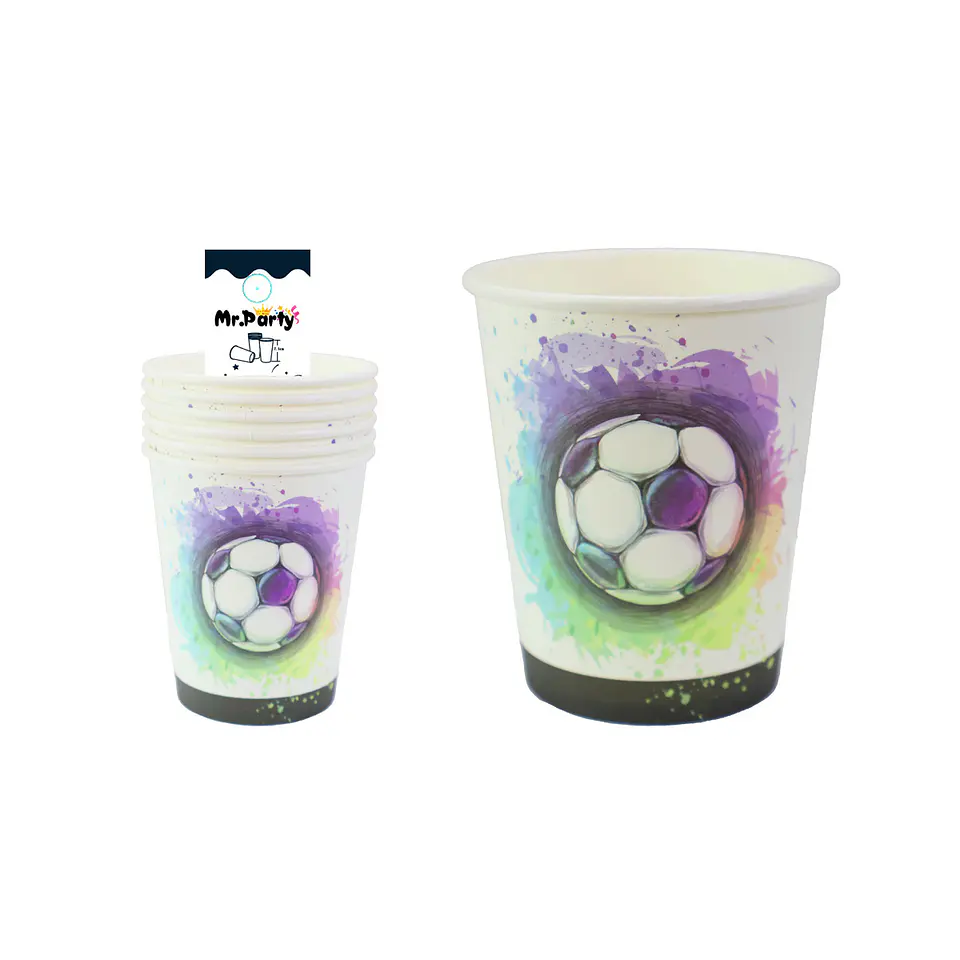 Vasos de papel fútbol fantástico 6pcs 1