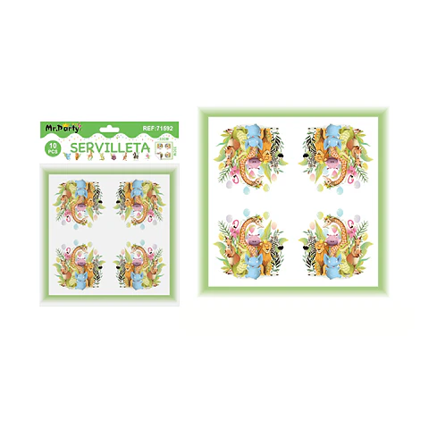 Servilletas zoológico mágico 33*33cm 10pcs